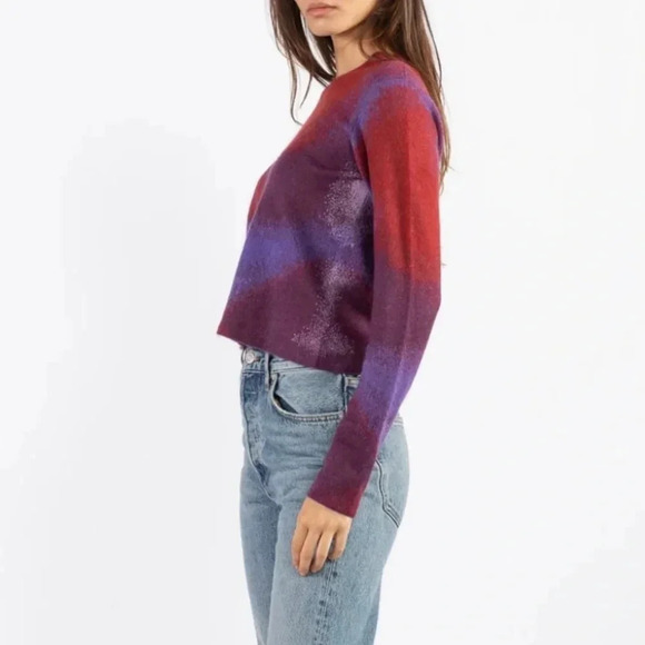 Vince Women’s Ombre Jacquard Crew Sweater NWT Size M - Picture 3 of 13